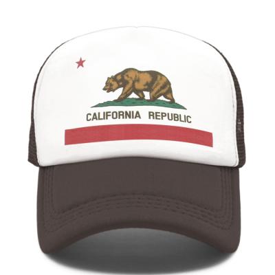 China Unisex Funny Summer Mesh Trucker Hat Outdoor Adjustable Hip Hop California Bears Kids Adults Unisex for sale