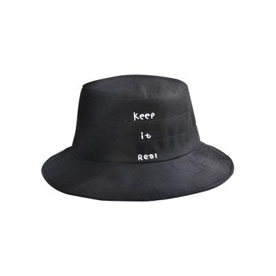 China New Summer Fashion Trend Sunscreen Image Travel Leisure Outdoor Letter Pattern Flat Bucket Hat for sale