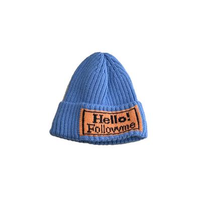 China Autumn Winter New Fashion Trendy JOINT personality letter printing children warm knitted hat for sale