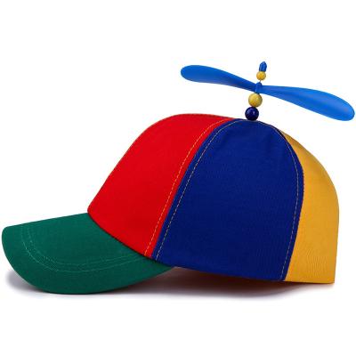 China Colorful Picture Kids Thruster Hat Helicopter Hat Costume Baseball Cap for sale