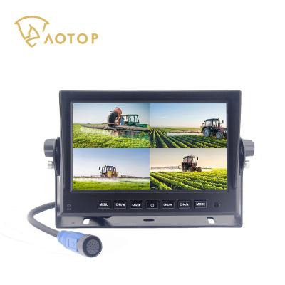 China NIGHT VIEW car reversing help AHD camera 4 videos input 1080p 720p with high resolution terminal 4 and blue 7 inch monitor for sale