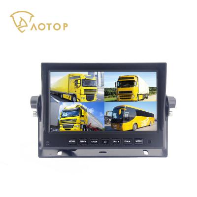 China NIGHT VIEW 1080P AHD QUAD MONITOR 7 Inch IPS Screen QUAD Display Rear View Safety System For Truck for sale