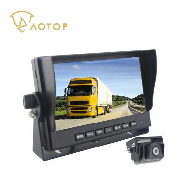 China NIGHT VIEW Truck School Bus 7 Inch Rear View Mirror Monitor System1080p 4CH PAL NTSC Camera for sale