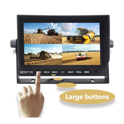 China Quadruple 7 inch LCD monitor with backup cameras for farm equipment CM-709MQ for sale