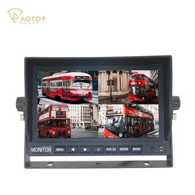 China Heavy Duty Rear Trucks 360 Recording DVR Monitor 4 SD Card Front Side View Recorder Camera Monitor System Kit CM-709MQDVR for sale