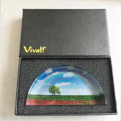 China China Factory Price Wholesale Rainbow Glass Paperweight Customized Dome Paperweight for sale