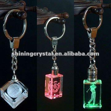 China Europe Customized Crystal Key Item k9 Chain For Souvenir Gift for sale