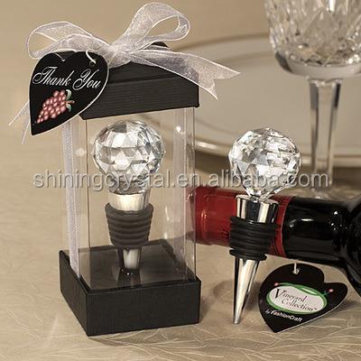 China Europe Customized Item Wine Bottle Stopper With Crystal Top for sale