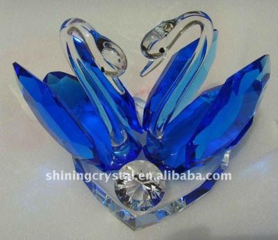 China China Customized Items Heart Shape Blue Swan Crystal Wedding Gift for sale