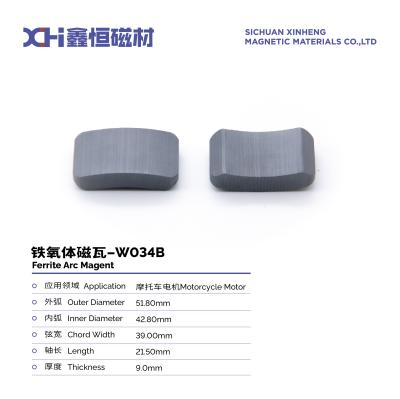 China Dauerhaft starker Sinterferrit-Motorradmagnet W034B zu verkaufen