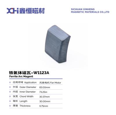 Chine Magnés très forts Y30 Y33 Ferrite à aimant permanent sintré pour moteurs de ventilateur W1123A à vendre