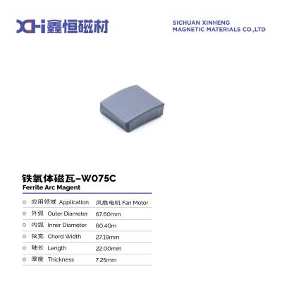 China Várias formas de ímã de ferrite permanente estão disponíveis para motores de ventilador W075C à venda