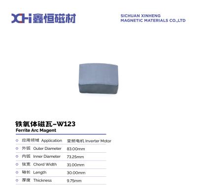 China Ein rechteckiger Permanentmagnet Ferrit wird in den Ventilatorrotormotoren W1123 verwendet zu verkaufen