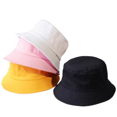 China New Summer New Summer Fisherman Character Bucket Hat Solid Color Beach Sunscreen Unisex Cotton Outdoor Hats for sale