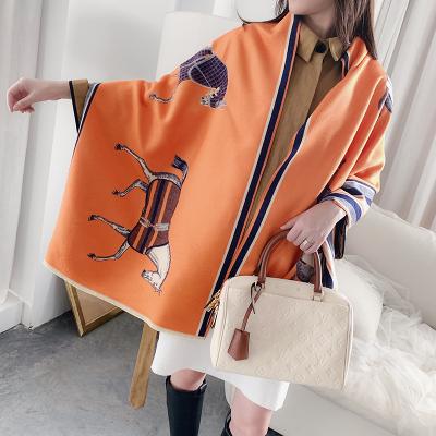 China New Fashion Cashmere Pashmina Shawl Foulard Madame Soft Bufanda Wool Outdoor Warm Winter Thickened Shawls Wraps for sale