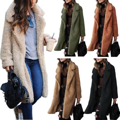 China Hot Selling Women's Teddy Bear Fleece Fur Fluffy Open Top Woolen Winter Coat Thicken Cardigan Fur Coat for sale