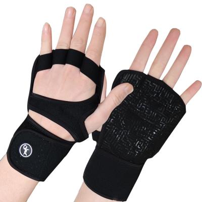 China Breathable/Flexible Non-slip Gym Pad MOREOK Women's Breathable Non-Slip Extra Gym Workout Grip Gloves Men's Exercise Workout Grip For Weightlifting, Dumbbel, Bodybuilding for sale