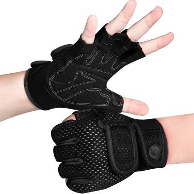 China Breathable Breathable/Flexible Non-Slip/Protection MOREOK Half Finger 3MM Gel Pads Gym Workout Weightlifting Fitness Gloves for Rowing, Training, Bodybuilding Men Women for sale