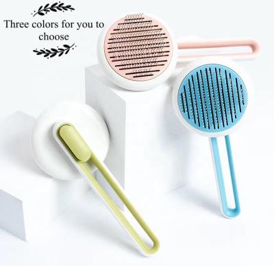 China Clean Easy Viable Pet Cleaning Wholesale Hair Comb Metal Comb Pet Hair Cleaning Brush Animal Dog Cat Grooming for sale