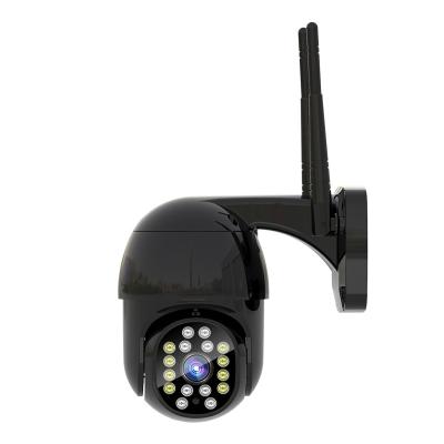 China NIGHT VISION 16 Lights Outdoor Wifi 360 Degree HD Full View Security Spy Auto Wireless Auto Rotate PTZ IP Dome Camera for sale