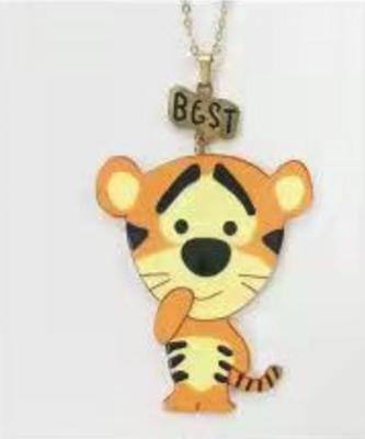 China CLASSIC Popular Children's Cartoon Jewelry Cute Mickey Bear Eating Little Tiger Piglet Playing Guitar Pendant Necklace for sale