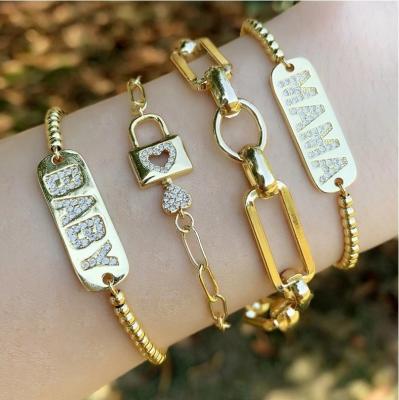 China HQ CLASSIC Zircon Charms Jewelry Charm Bracelet Women Bracelets Hand Chains Men Factory Wholesales 14K 18K 20K 22K Gold Dubai Indian for sale