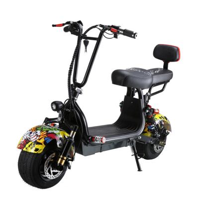 China New Long-mileage Detachable and Dual Tire Batteries 1000w Unisex Electric Scooter Citycoco Fat for sale