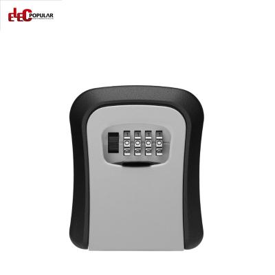 China Aluminum Alloy 4Digit Combination Password Lock Wall Mount Box Outdoor Key Hidden Safe Keys for sale