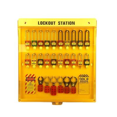 China Excellent Aging Resistance And Color Large Lockout Electric Tagout Station, Security 20 Padlock Station Kit for sale