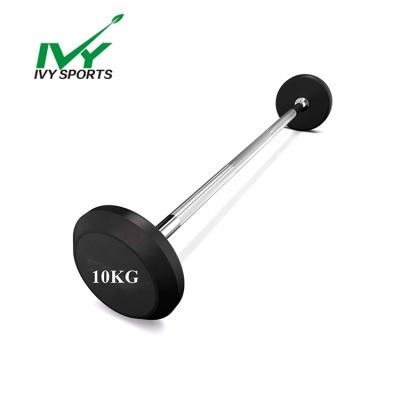 China Universal Wholesale Gym Powerlifting Barbell Professional Rubber Coated Rubber Set for sale