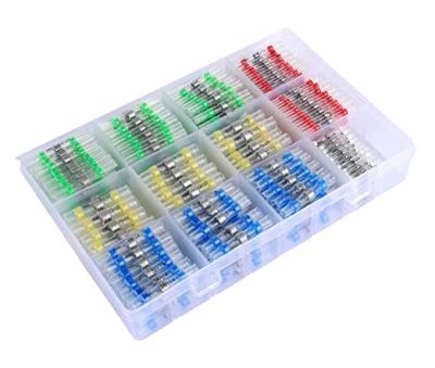 China PE+Copper 300PCS Heat Shrink Solder Joint Wire Connectors Butt Connectors Butt Splice Wire Connectors Kit for sale