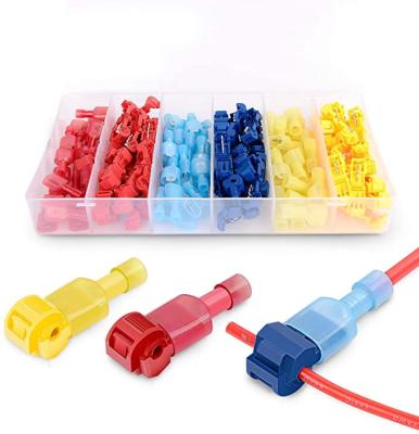 China 240PCS Electronic T-Tap Wire Connectors Self Stripping Quick Splice Electrical Lugs Insulated Male Quick Set for sale