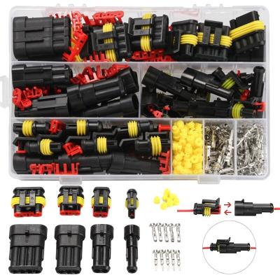 China 352pcs Power HID Connectors 26 Sets Car Electrical Wire Connector Plug Waterproof Truck Harness 300V 12A for sale