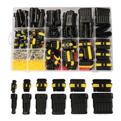 China Waterproof Automotive Terminals Male&Female Pin Automotive Wire Connectors 708Pcs Power Electrical Plug Kit for sale