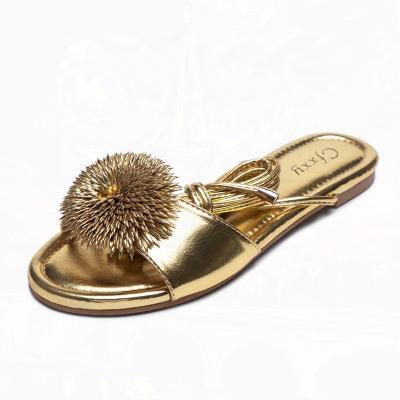 China Factory Sale Hot New Women Colorful Flats Slippers Factory Style Ladies Summer Sandals Damping for sale