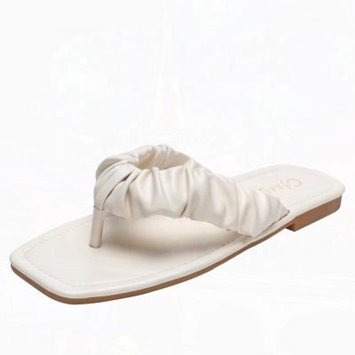 China Cushioning Hot Selling 2022 Flat Sandals Flip Flop Beach Women Shoes White Custom Made Latest Summer Sex High Quality Ladies for sale