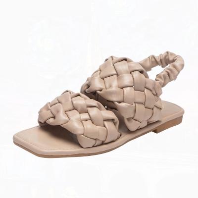 China Damping Hot Selling Casual Sandals Ladies Sandale Femme Place-toe Flat Beach Slippers for sale