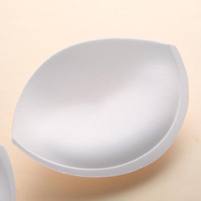 China Lingere Women's Sexy Sports Foam Bra Cups White Pleated Dress Accessories Sew In Bra Cup Lingerie Bra Pad for sale