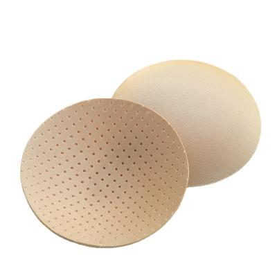 China Breathable Sports Bra Removeable Cup Vest Pad Yoga Suit Round Breast Pad With Breathable Hole for sale