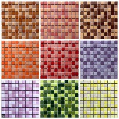 China Square Cream Color Parquet 300*300mm Bathroom Flooring Wall Ceramic Mosaic Slabs for sale