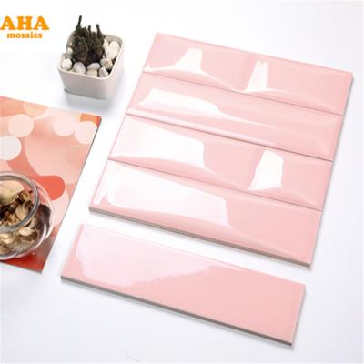 China Wholesal Underground Porcelain 3d Bathroom Wall Tile Stickers Modern Pink Square Kitchen Wall Tile Sticker for sale