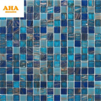 China European Modern Luxury Popular Art Home Blue Tile Decoration Glass Mosaic for sale