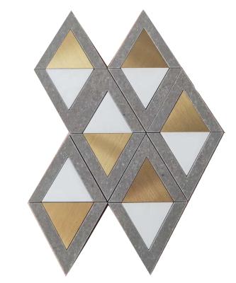 China Gray Parquet China Athens Mosaic Popular Pattern Decorative Waterjet Mosaic for sale