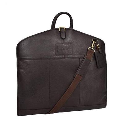 China Suit Carry On Garment Bag Dreamtop DTG359 Luxury Cowhide Leather Suit Cover Bag For Men's OEM Suit Carry On Garment Bag for sale