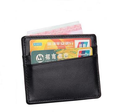 China Wholesale Leather Card Holder Dreamtop DTC138 Top Grain Slim Card Case Leather Card Holder for sale