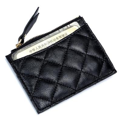 China Fashion Soft Skin Card Case Fashion Dreamtop DTE393 Sheep Women Wallet Luxury Card Holder With Zipper Coin Case for sale