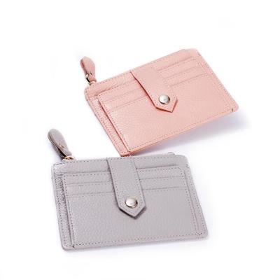 China Dreamtop DTE483 Fashion Chic Women Credit Card Holder Mini Girls Waist Coin Wallet Genuine Leather for sale