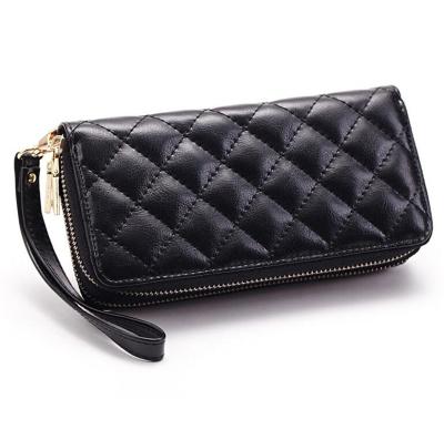 China Chic Dreamtop DTE386 OEM Zipper Anti-theft Handmade Long Wallet Mobile Phone Women's Purse Wallet for sale