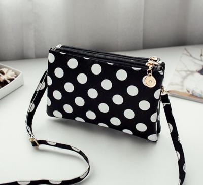 China Sling Bags for Women Girls Dreamtop DTD216 Fashion Simple Cross - Body Bag PU Clutch Polka Dot Leather Sling Bags for Women Girls for sale