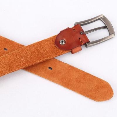 China Dreamtop DTC555 Real Cow Leather Belt Pin Buckle Mens Leather Belt Vintage High Quality Men's Leather Belt for sale